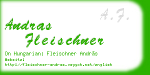 andras fleischner business card