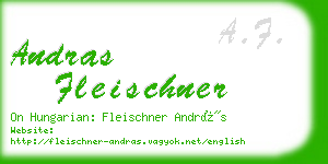 andras fleischner business card